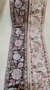 Custom Made Machine Embroidered Ribbons & Laces in Ethnic Indian Designs & Colours for Wedding Dresses in Large Width. - Product Image 3