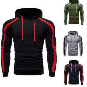 เสื้อฮู้ดเข้ารูปแบบสวมหัวสำหรับผู้ชายเสื้อฮู้ดแบบสวมหัวผ้าคอตตอนระบายอากาศได้ทั่วโลกพิมพ์ลาย - Product Image 3