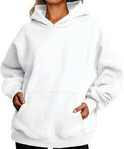 Sudaderas de Felpa Extra Grandes para Mujer, Tejidas, Cómodas, de Manga Larga, con Capucha y Bordado Frontal, Otoño Invierno, Suministro ODM, Personalizadas, 100% Orgánicas - Product Image 1