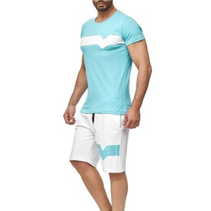 Short sleeves high quality Men T Shirt Short Set latest fashion <b>light</b> weight cotton Breathable T Shirt Short Set with <b>cheap</b> rate - Product Image 4