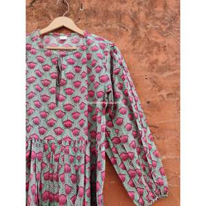 เสื้อคลุมพิมพ์ลายพื้นเมืองของผู้หญิงชุดเดรสผูกเชือกสไตล์โบฮีเมียนชุดชายหาดพิมพ์ลายลูกไม้ธรรมชาติสำหรับฤดูร้อน - Product Image 2