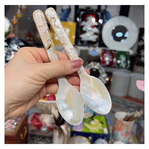 Cuillère en nacre du Vietnam, prix bas, artisanale, coquille de caviar, cuillères en coquille de conque, couverts en nacre - Product Image 2