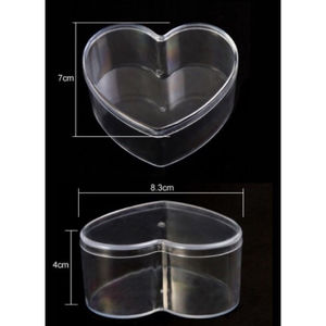 Mini Caja de Regalo Acrílica Transparente en Forma de Corazón Rectangular para Dulces, Joyas, Recuerdos de Boda - Contenedor de Almacenamiento Multifuncional Duradero - Product Image 3