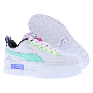 Zapatillas Puma Mayze Glowing Up Platform GS para Niña, Color: Blanco Puma/Menta Eléctrica, 100% Auténticas - Product Image 3
