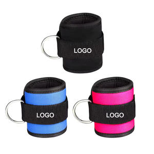 Sangles de cheville de haute qualité pour l'entraînement, en matériau PU, pour la salle de sport avec machines à câbles, logo personnalisé possible - Product Image 6
