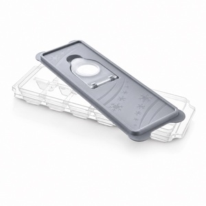 Bac à glaçons en plastique gris avec couvercle, design flocon de neige, pour congélateur et cuisine - Product Image 5