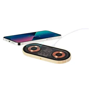 Caricabatterie Wireless in Bambù Personalizzato Nocul, Gadget USB Promozionali - Product Image 2