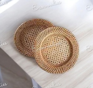 Handmade Elegant Bamboo Rattan Serving Tray <b>Wicker</b> Decorative Restaurant <b>Basket</b> and Table Decoration Handcrafted Tray - Product Image 6