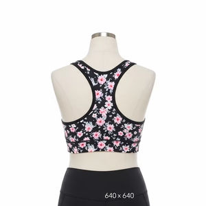 Soutien-gorge de sport en spandex à séchage rapide sans couture élastique Compression Fitness Yoga Top avec impression par transfert de chaleur Gym Workout Activewear Us - Product Image 3