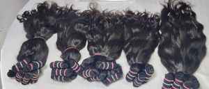 Venta al por mayor brasileño Remy rizado recto solo dibujado máquina doble trama extensiones de cabello crudo 100 gramos JERRY HAIRS - Product Image 3