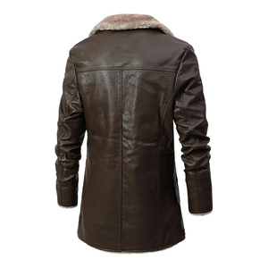 2025 Classic <b>Sheepskin</b> Leather Stand Zipper Front High Quality Breathable Windproof Winter Bomber <b>Jacket</b> Moto Biker Style Unisex - Product Image 2
