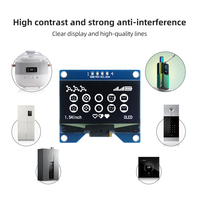 Pantalla OLED GoldenMorning de 1.54 Pulgadas, 128x64, Controlador SSD1309, Interfaz I2C, Módulo Monocromático Blanco de 4 Pines, Temperatura de Funcionamiento