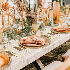 Meilleur thème jacinthe d'eau coton naturel toile de jute eau fait main paille rotin napperon meilleur pour les fêtes et autres occasions - Product Image 2