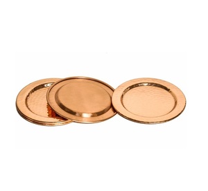 Artículos de mesa Posavasos de cobre Nuevo aspecto Martillo hecho a mano Copa de mesa de cobre Posavasos de cobre para logotipo personalizado Precio al por mayor - Product Image 5