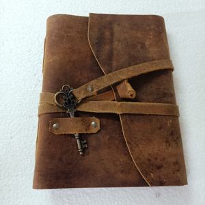 Journal en cuir clé sur mesure fait à la main 5*7 pouces papiers de coton journal cadeau pour la revente et adapté à la vente en gros - Product Image 2