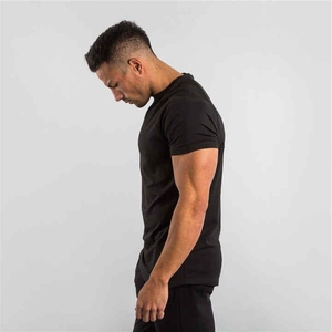 New Arrival Training Wear <b>Mens</b> Slim <b>Muscle</b> <b>Fit</b> Gym Short Slevve Running Sportswear Tee <b>Shirt</b> <b>Men</b> 100% Cotton <b>T</b>-<b>Shirt</b> - Product Image 3
