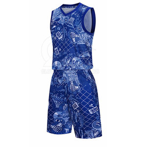 Vente en gros de nouveaux uniformes de basket-ball de sublimation au prix de haute qualité, réversibles et entièrement personnalisés avec logo - Product Image 1
