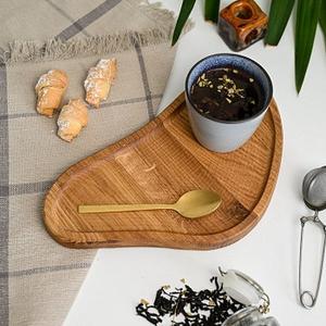 Plato de Cena Clásico de Madera de Acacia Japonesa, Diseño Sólido, Ecológico, Duradero, Color Natural para Servir - Product Image 6