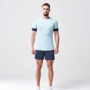 T-shirts de Compression de vêtements de course en coton pour hommes/T-shirts de gymnastique à Compression haute performance pour hommes à vendre - Product Image 4