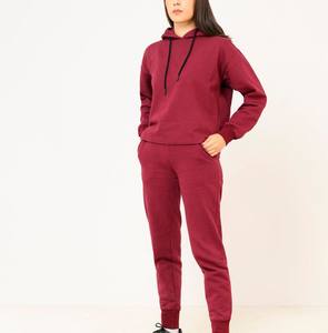 Chándal de invierno de talla grande para mujer transpirable 100% algodón poliéster ligero pantalones de chándal con capucha frontal último diseño impreso - Product Image 3