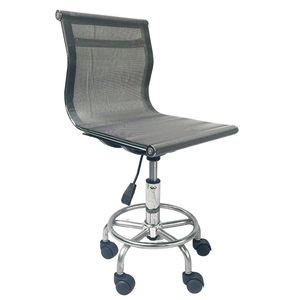 Silla Giratoria Moderna Minimalista MFA07X Gris sin Brazos, Respaldo de Malla, Altura Ajustable, Fabricada con Madera Contrachapada, Espuma y Tela para Uso Doméstico - Product Image 1