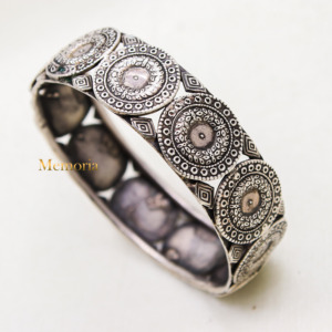 Boho กําไลข้อมือเงิน 925 กําไลข้อมือเงินเงินออกแบบเงินแฮนด์เมด Kada สําหรับผู้หญิงเครื่องประดับสําหรับขายส่ง - Product Image 3