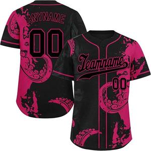 Maillot de Baseball Sublimé Personnalisé 100% Polyester Maillot Anti-Humidité avec Nom et Numéro de l'Équipe (OEM en Vrac) - Product Image 4