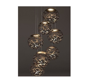 Hot Sale Luxury Long Luxury Pendant Light Villa Stair Lobby Hanging <b>Lamp</b> Led Copper Brass Chandeliers <b>Lamp</b> - Product Image 2