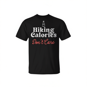 Camiseta para Amantes de la Comida para Aventuras al Aire Libre 'Las Calorias de la Excursión No Importan' Camiseta Promocional - Product Image 3