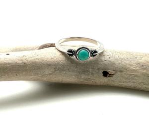 แหวนพลอยเทอร์ควอยซ์เงินสเตอร์ลิงเครื่องประดับทำมือแหวนเงินสไตล์ Boho สำหรับเป็นของขวัญสำหรับผู้หญิงตาม925 - Product Image 3