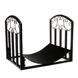 Porte-bûches en métal Durable et résistant à la rouille Parfait pour le stockage du bois de chauffage Utilisation intérieure et extérieure Design moderne - Product Image 2