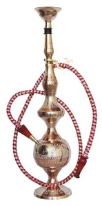 Antique Brass Hookah With Modern Design Unique Antique Brass Logo Customizable With Mirror Technics Available For Order - Product Image 2
