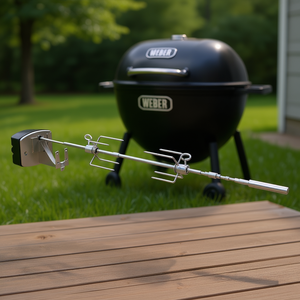 Accessoires en acier inoxydable pour <span class=keywords><strong>barbecue</strong></span> à granulés <span class=keywords><strong>Weber</strong></span> Spirit Rotisserie 80 cm pour la cuisson en extérieur, modèle 3400261 - Product Image 3