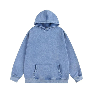 Sweat à capuche en polaire lourd surdimensionné pour homme, en polyester/rayonne crocheté, pull vintage imprimé personnalisé, motif de lettres d'hiver - Product Image 4