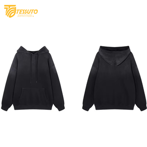 Usine de qualité Logo personnalisé imprimé à capuche poids lourd 100% coton lavage à l'acide conception hiver hommes sweats à capuche tricotés - Product Image 5