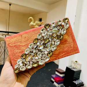 Nuevo bolso de mano de noche de mujer de moda Reactangular elegante hecho a mano de calidad India para ropa de fiesta - Product Image 2