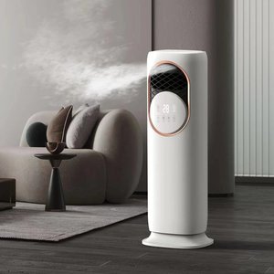 Calefactor Eléctrico Blanco Tipo Torre con Ventilador y Circulador de Aire, con Panel de Control Digital para Hogar y Oficina - Product Image 2