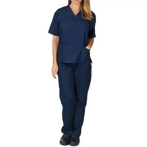 Conjuntos de uniformes de Enfermería de calidad superior para mujer, logotipo personalizado, uniformes de hospital OEM, lona transpirable antiarrugas transpirable - Product Image 4