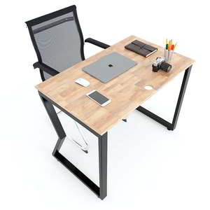 MConcept HBMC001 100x60cm Minimalist Design Office Desk with Easy Assembly Iron <b>Footrests</b> - Product Image 4