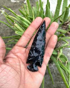 Colección de Cuchillos con Punta de Flecha de Obsidiana Negra Tallados a Mano de Primera Calidad, de 3 a 6.5 Pulgadas, Cuchillas para Rituales, Sanación y Exhibición, Juego de Decoración de Cristal - Product Image 3