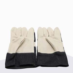 Gants de travail en cuir de vachette pour adultes, gants de soudage de sécurité pour la construction et les activités de plein air, résistants à la chaleur, longueur poignet - Product Image 2