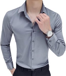 Chemise pour homme, coupe classique, manches longues, couleur unie, 100% coton, décontractée, formelle, séchage rapide, respirante, aiguille. - Product Image 1