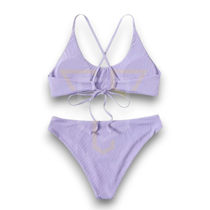 Conjunto de bikini con estampado de playa floral antibacteriano transpirable de primera calidad, ropa de playa de talla grande personalizable, conjunto de 2 piezas - Product Image 2