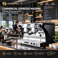 Mesin Kopi Espresso Komersial 2 Grup Dual Boiler dengan Pompa Rotary Impor untuk Kafe, Kedai Kopi, Restoran