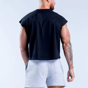 Loose <b>Fit</b> Men Sleeveless Tank Top Oversized <b>Muscle</b> T-Shirt Casual Gym Wear Workout Training Fitness <b>Vest</b> Sports - Product Image 3