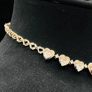 Collier rond taille brillant en or massif 14K avec diamants naturels pour femmes Collection de bijoux de luxe avec évaluation par un tiers - Product Image 6