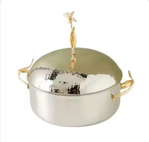 Set of 3 Luxury Hot Pots Gifting <b>Table</b> Top Decorative Restaurants Hotels Usage High on Demand Casserole Pots Hot Selling - Product Image 2