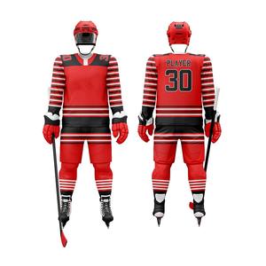 New Style Breathable Customized Ice <b>Hockey</b> Uniform Sets 100% Polyester Men's Adult Sports Clothing - Product Image 6