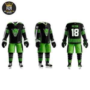 Uniforme de hockey sur glace en polyester 100% de conception la plus populaire pour adultes ensembles de taille plus - Product Image 1