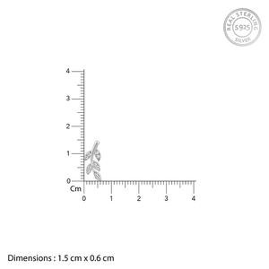 Pendientes de hoja de plata de moda Chapado en oro Linda forma de flor de mariposa con perla de circón para bodas Compromisos Fiestas - Product Image 3